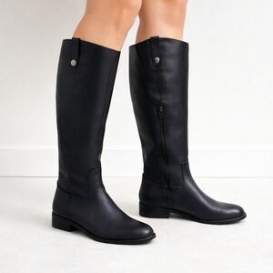 INC Knee High New Navy Leather Riding Boots New In Box